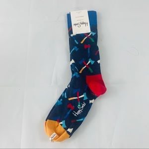 One Pair of Happy Socks Size 10-13 Combed Cotton